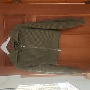 Cropped zip up sweater